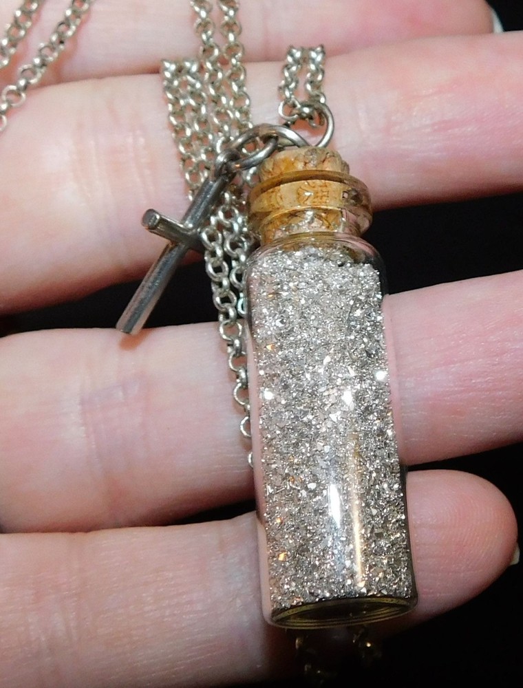 Handmade Silver Tone Prayer Dust Necklace