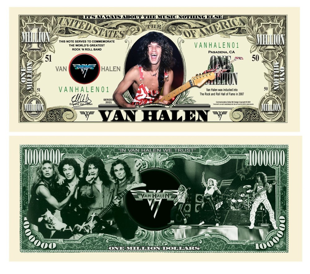 OUR VAN HALEN NOVELTY NOTE (2 Bills)