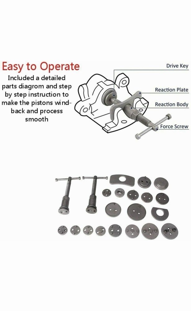 Heavy Duty Disc Brake Caliper Tool Set & Wind Back Kit CAR DISC TOOL 22PCS