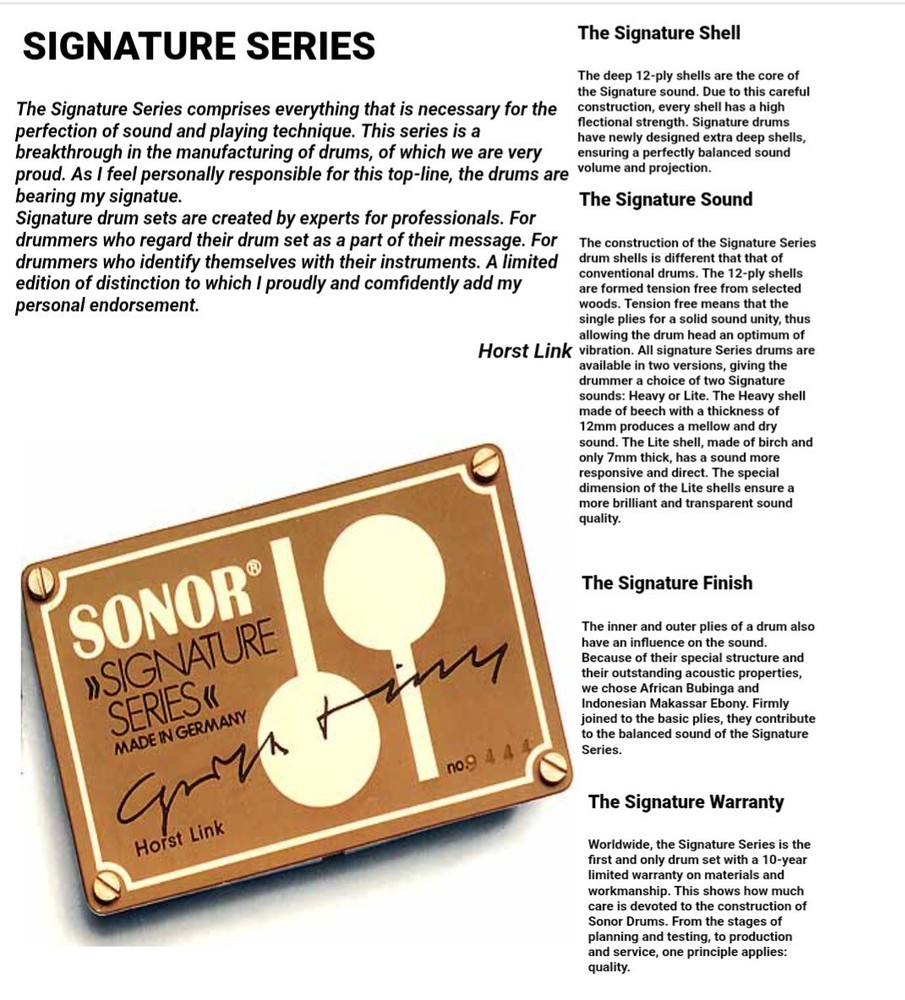 Sonor Signature Bubinga Heavy 10" Tom