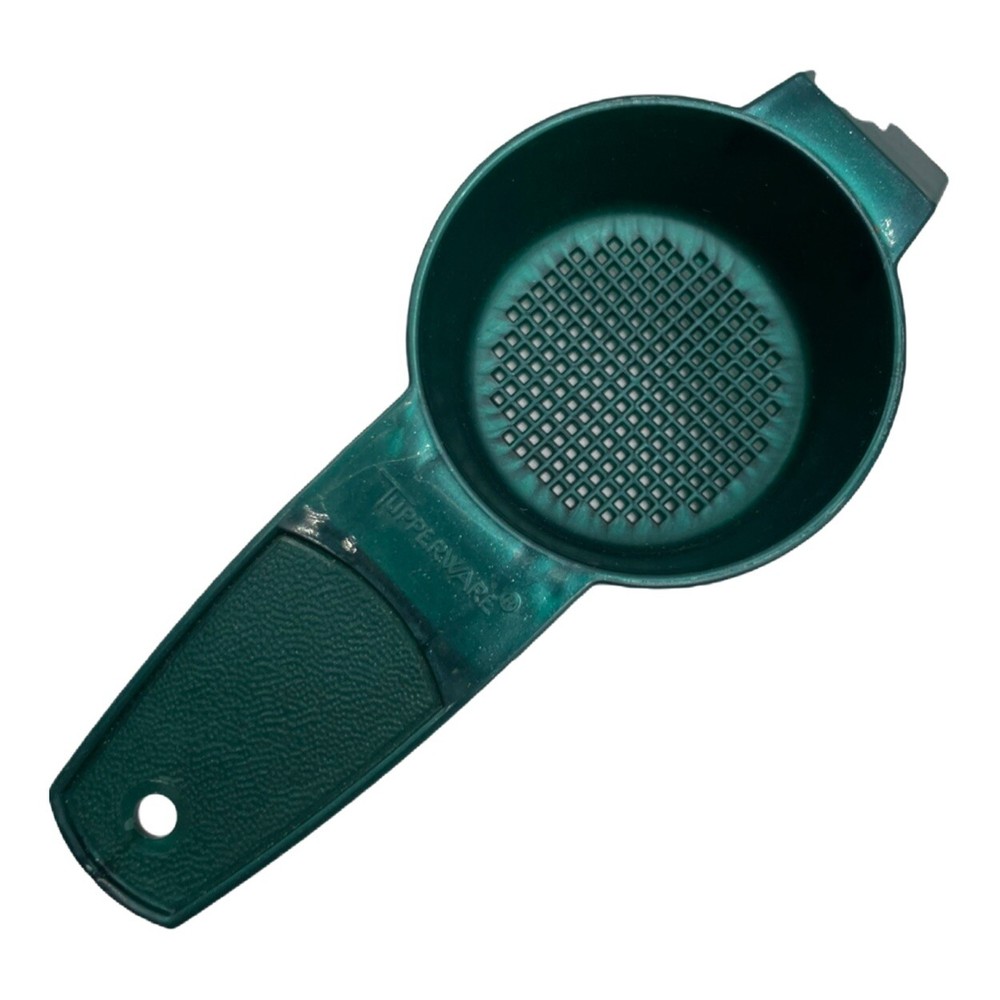 Tupperware Vintage Metallic Green Mini Sifter Strainer Gadget 90s