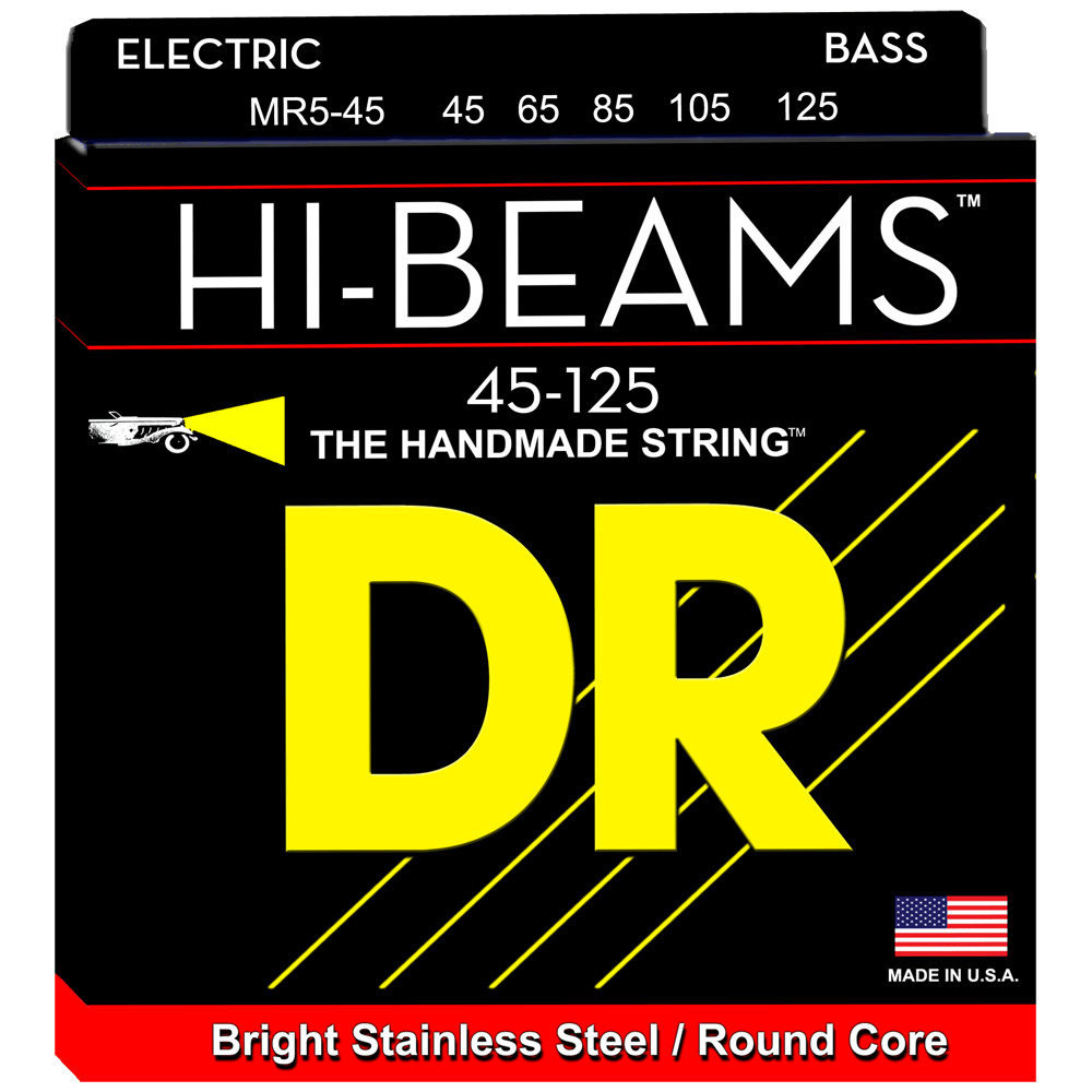 DR Strings Hi-Beam MR5-45 Medium 5-String Stainless 45-125