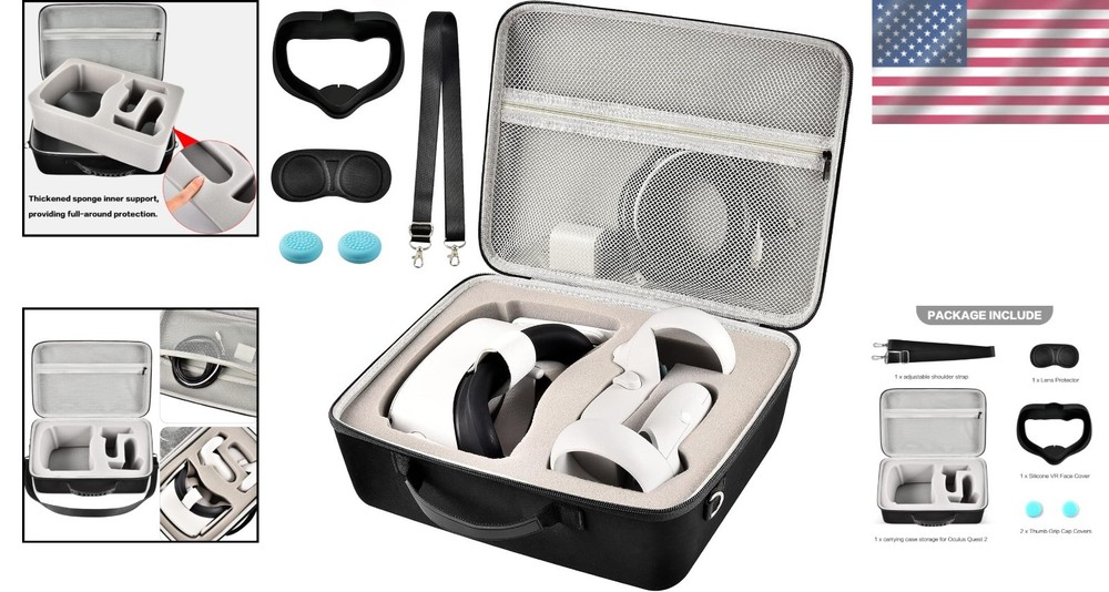 Quest 3s Carrying Case with Accessories Bundle