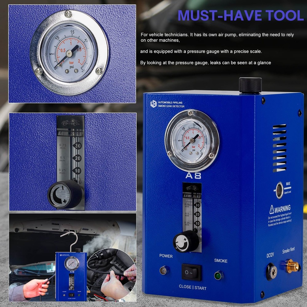 Automotive Smoke Machine Leak Detector EVAP Smoke Machine Flow Meter Pipe System