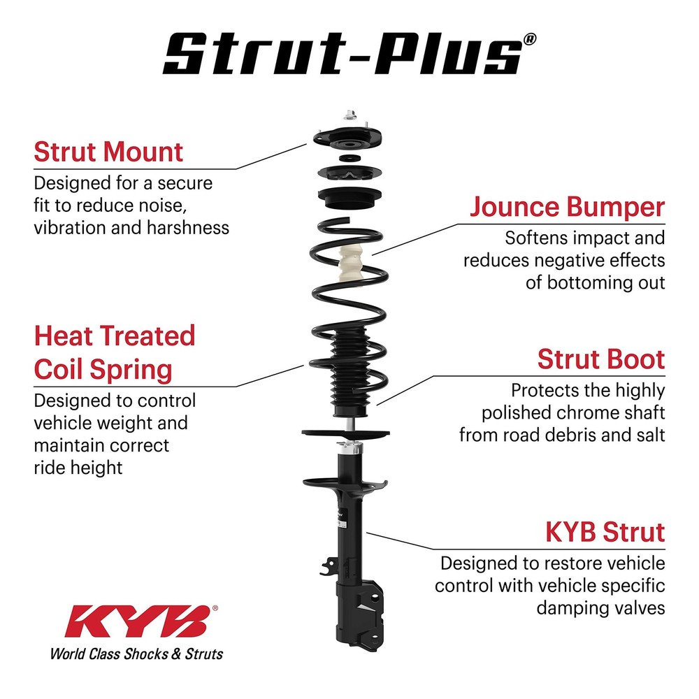 KYB SR4099 Strut Plus Complete Corner Unit Assembly, Black