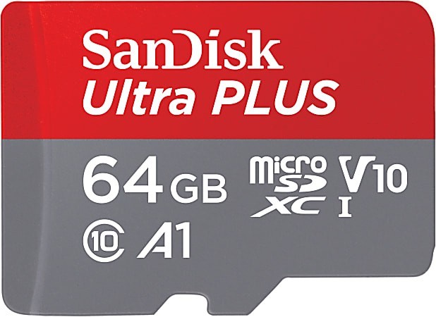 SanDisk Ultra PLUS 64GB microSD Memory Card