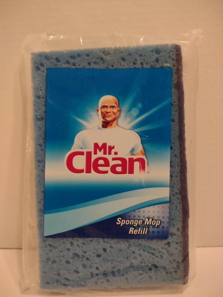 Mr Clean Classic Sponge Mop Replacement Refill with Scrubber Refill Home
