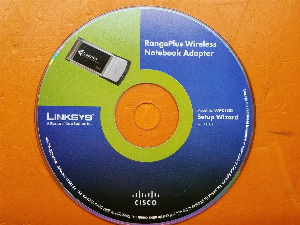 ⭐️⭐️⭐️⭐️⭐️ Linksys RangePlus Wireless Notebook Adapter WPC100 Setup Wizard CD