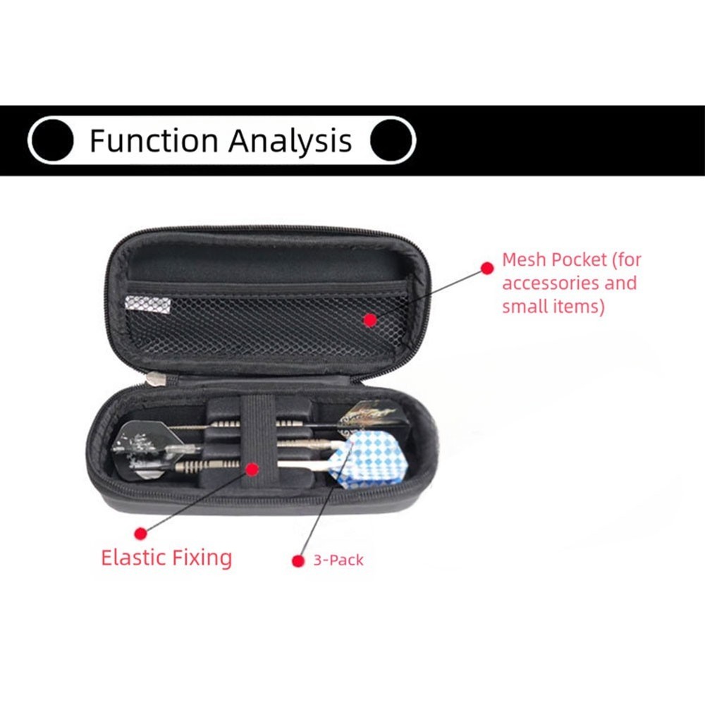 Compact Red EVA Hard Shell Case for Dart Accessories with Removable Foam