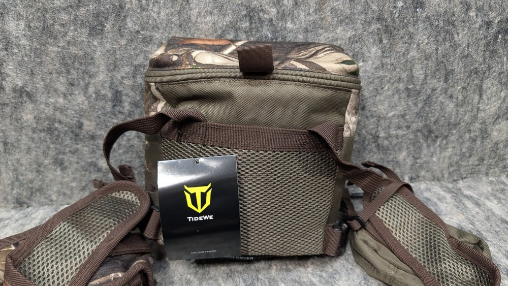TIDEWE Binocular Harness Chest Pack MOLLE System, 2 Detachable Pouches CAMO