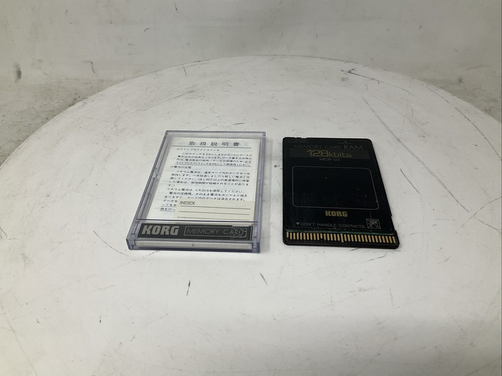 Korg MCR-02 Memory Card 128kbits 128 Kbits RAM with Plastic Case Used Read