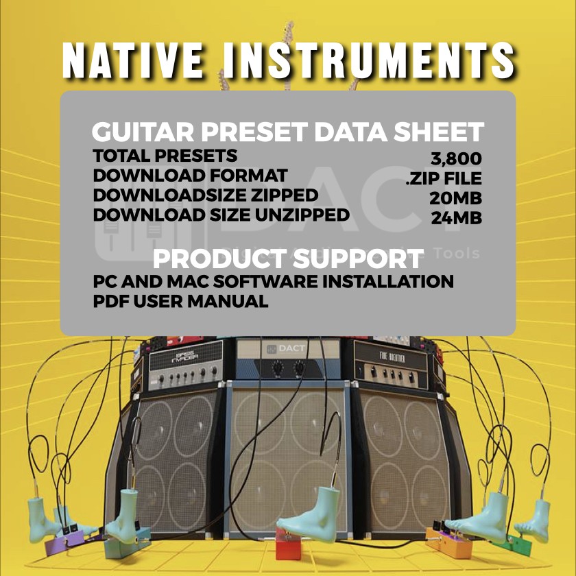 NI Rig 6 Pro Amplifier Modeling & FX Presets Library