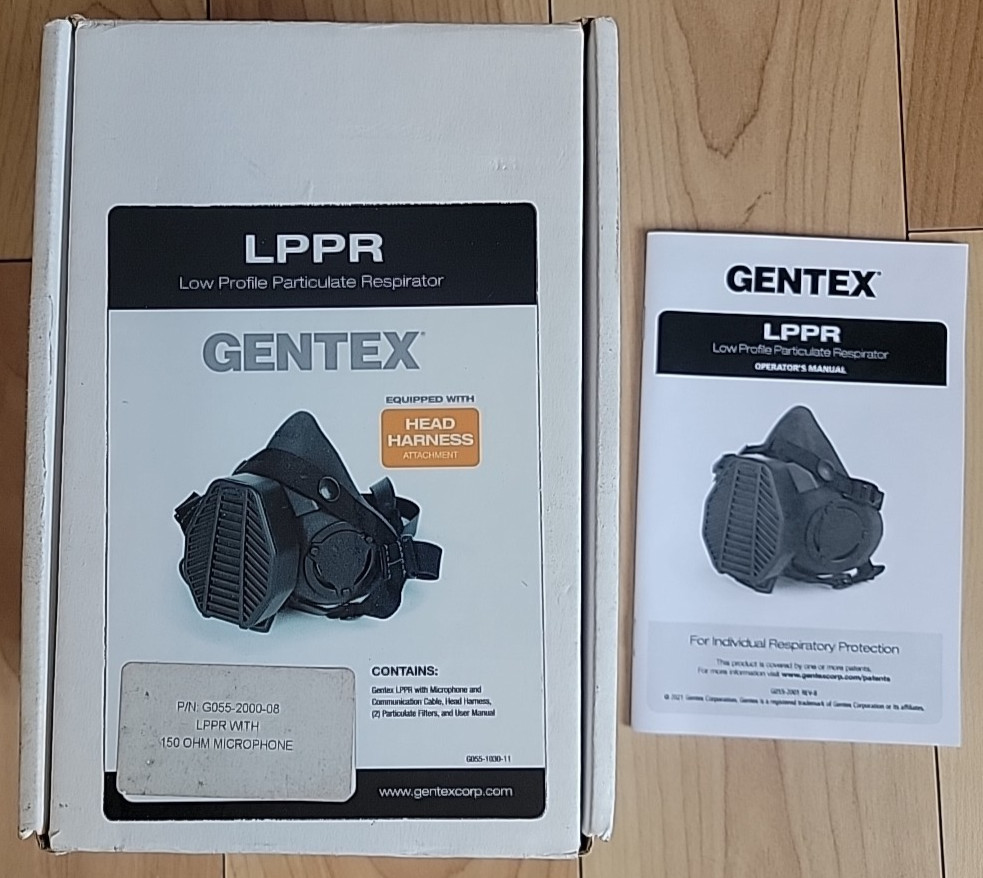 Gentex Mask Pilot LPPR Particulate Respirator Microphone Strap Cable Filter Comp