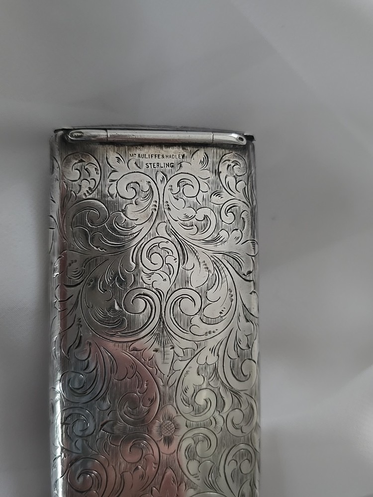 Antique McAuliffe & Hadley Sterling Silver Eyeglass Case