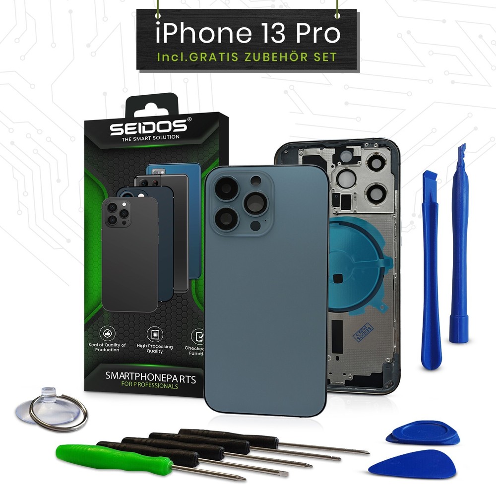 Back Cover for iPhone 13 Pro Blue Housing Frame Back Frame Housing NEW