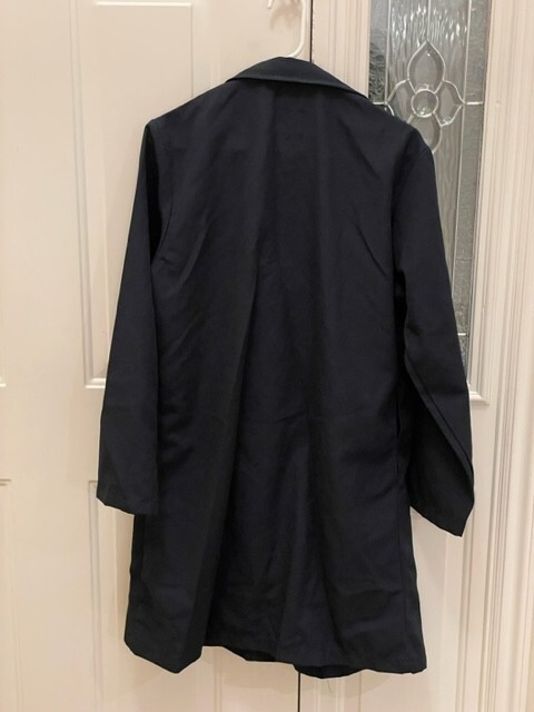 Workrite Nomex Lab Coat, Size Small, FRC, Dark Navy Blue