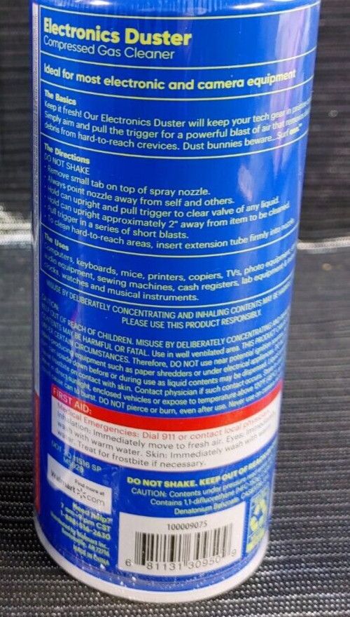 Surf Onn Electronics Duster Spray 10 oz Compressed Gas Cleaner 2 Count