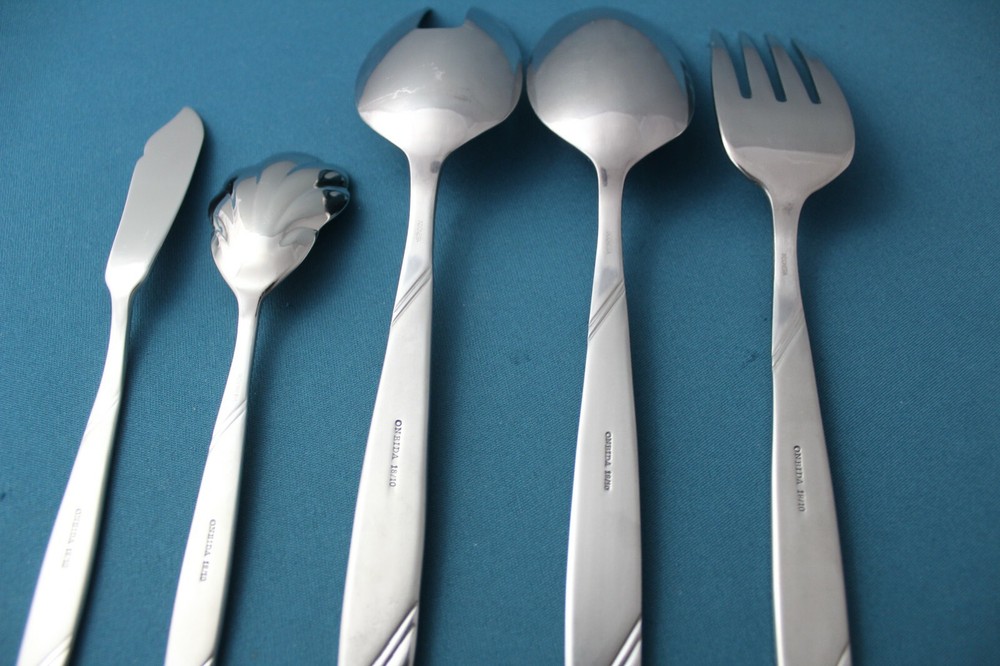 5pc Serving Tablespoon Pierced Fork Sugar Oneida RISOTTO 18/10 Stainless