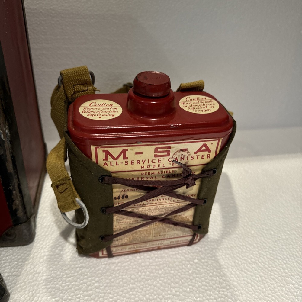 Vintage Mining MSA All Service Gas Mask With Case And Instructions Model 5