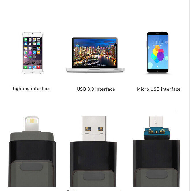 512GB 32GB USB Flash Drive External Storage Memory Stick For iPhone iPad Android