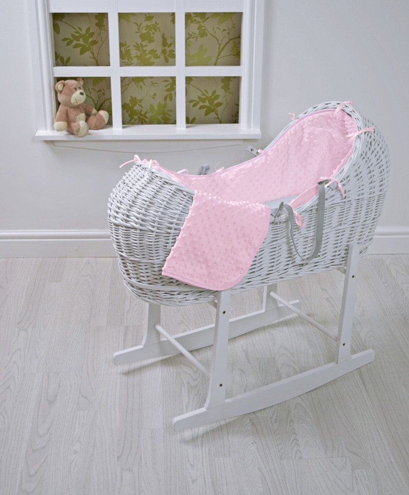 REPLACEMENT COVERS/DRESSING/BEDDING SET FOR POD MOSES BASKET PINK/BLUE/WHITE/GRE