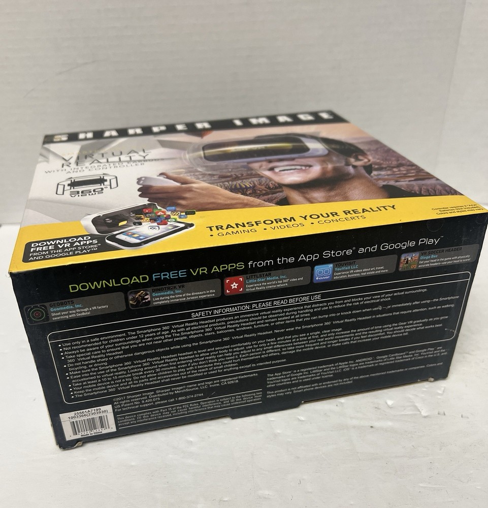 SHARPER IMAGE Smartphone 360 Degree Virtual Reality Headset