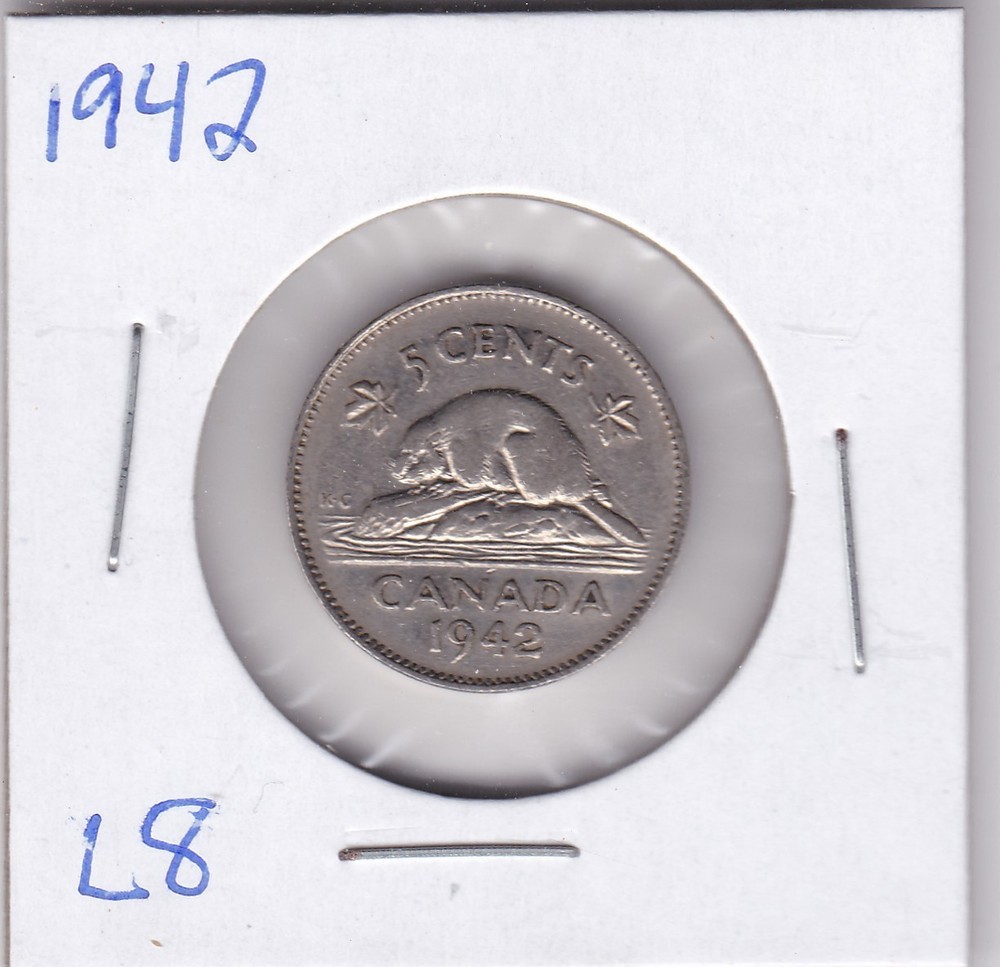 1942 Canada 5 Cents L8