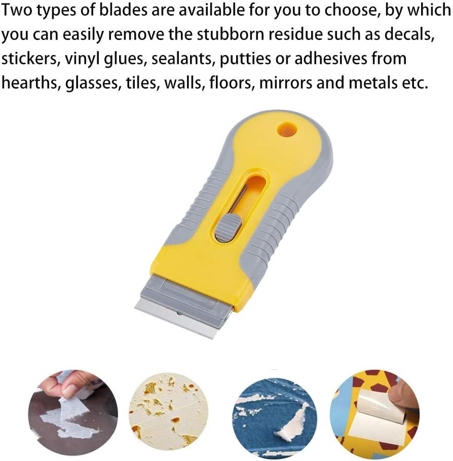 Razor Blade Scrape with 15Pcs Extra Blades, Scraper Tool, Razor Blade Retractabl