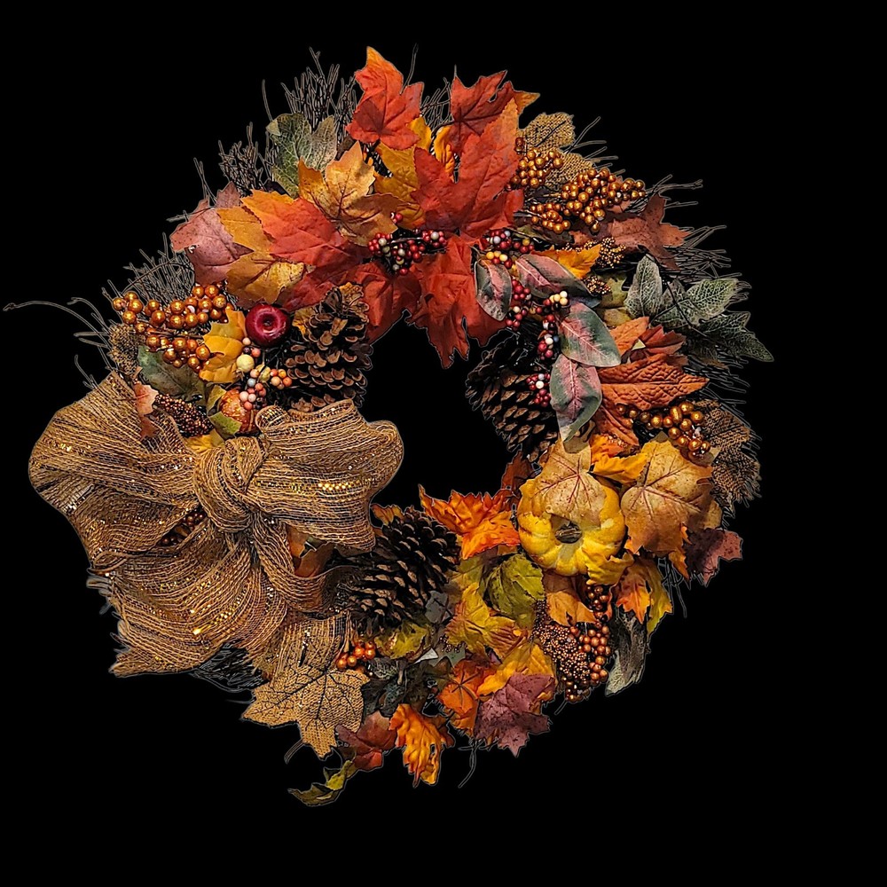 Handcrafted Fall/Thanksgiving Front Door Wreath