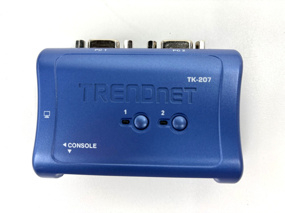 TRENDnet TK207 2-port USB Blue KVM Switch Cable Kit + Cables