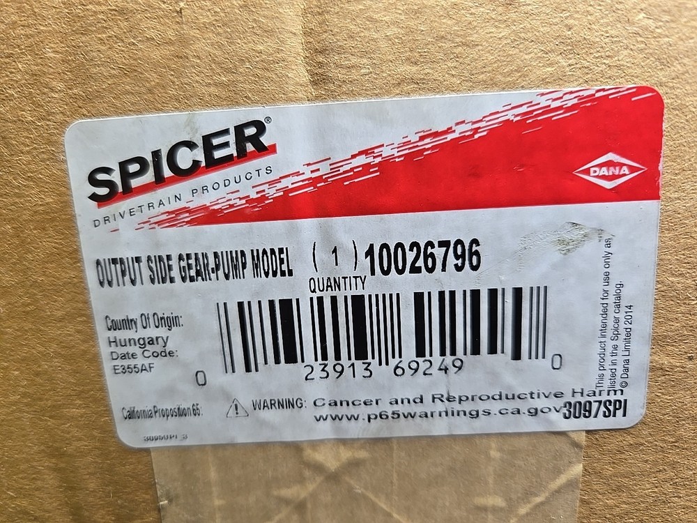Dana/Spicer Output Side Gear Pump 10026796