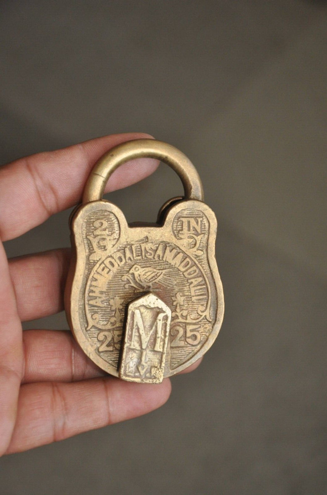 5 Pc Vintage Different Brands Brass Handcrafted Solid Padlocks