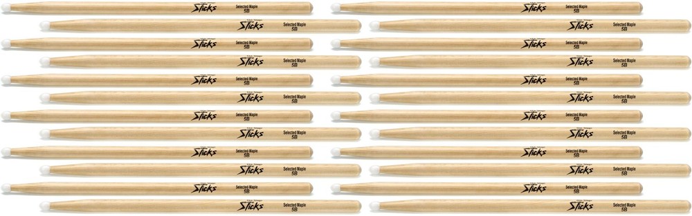 On-Stage Stands 5B Nylon Tip Maple Drumsticks