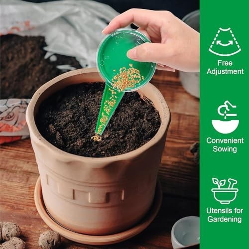 Mini Seed Spreader Set - 6 PCS Handheld Garden Tool for Tiny Seeds, Sowing & Pla