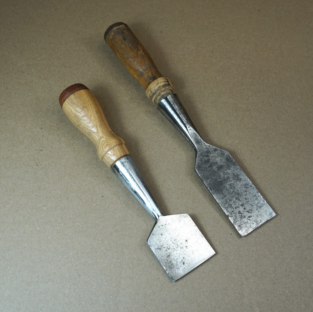 Vintage Greenlee 1 3/4" Socket Butt Chisel & Grant USA 1 1/2"