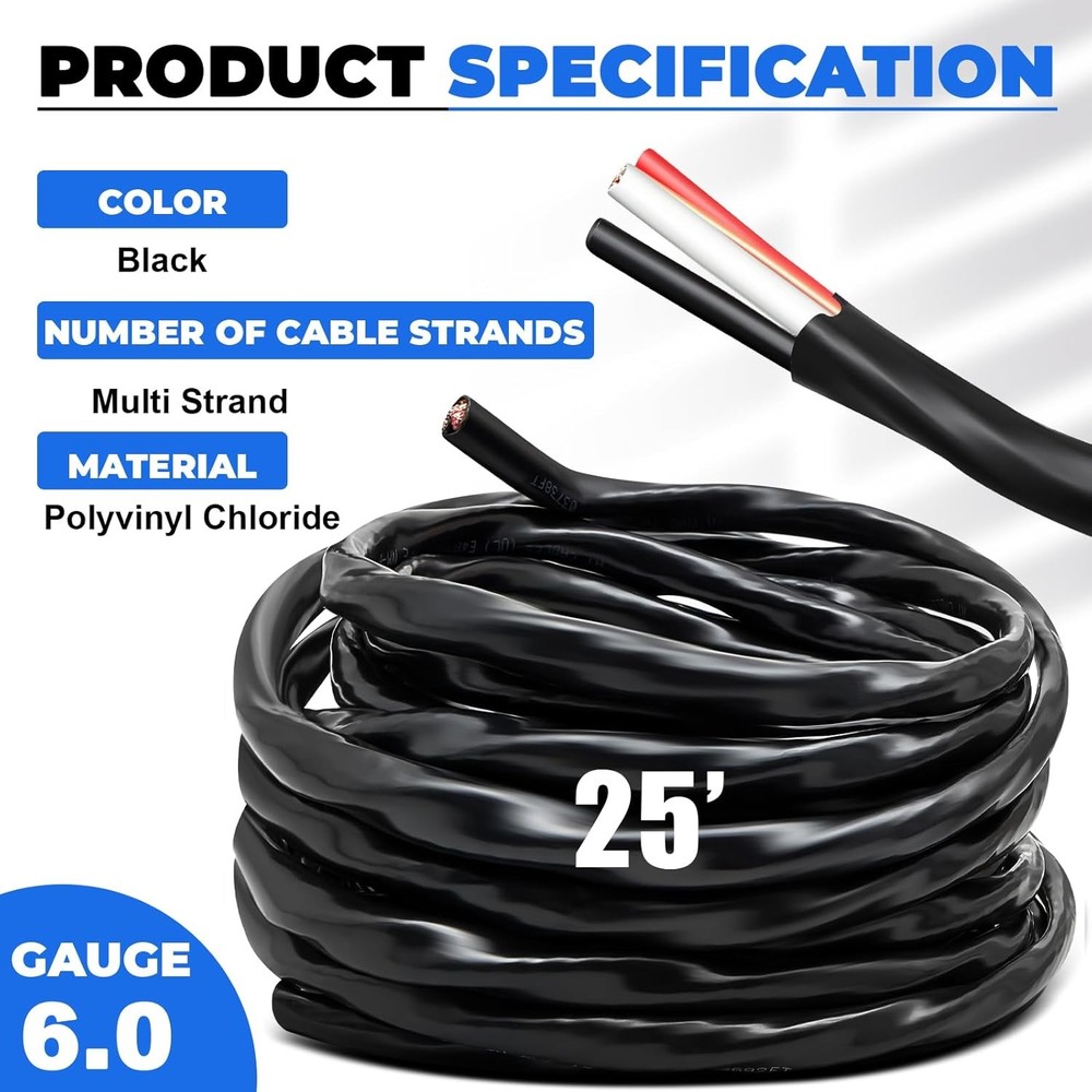 25 Ft 6/3 NM B Electrical Wire
