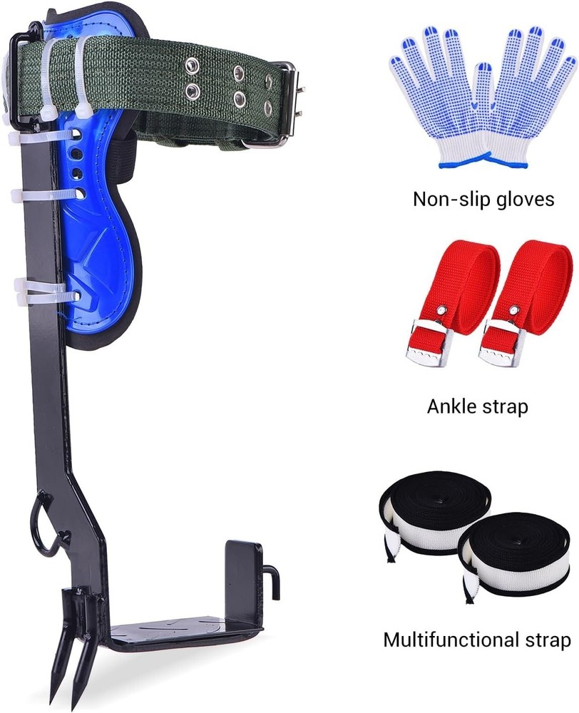 Tree Climbing Spike Hooks Kit - Two Spikes Each Foot