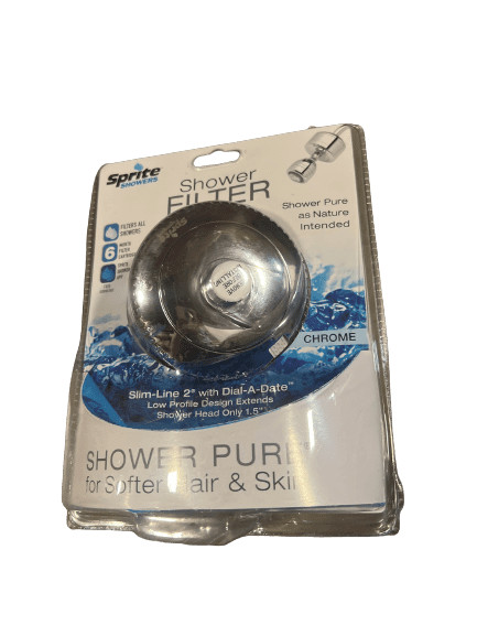 Sprite Showers Universal Shower Filter in Chrome, Grey SL-CM