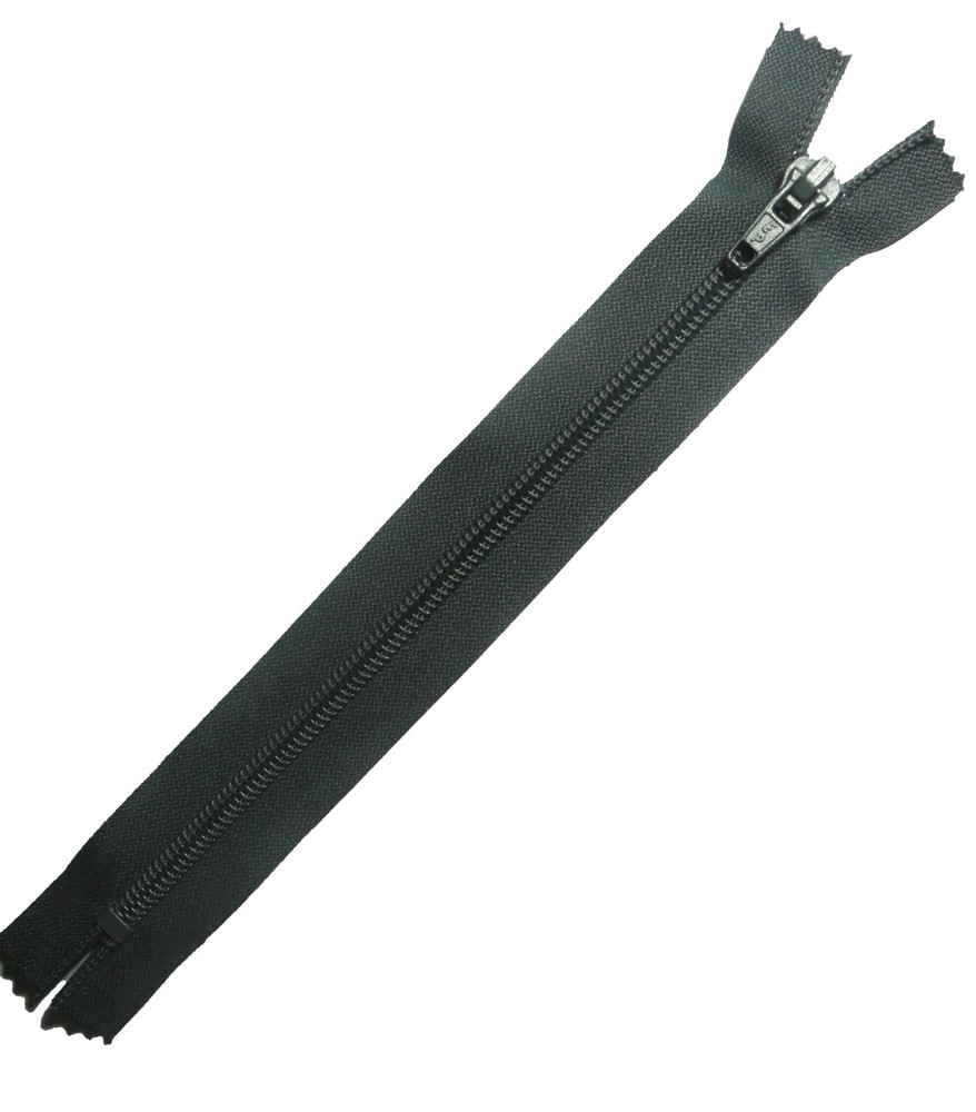 EP ZIP GREY 8"/20CM, NYLON TEETH, CLOSED END, NO 5