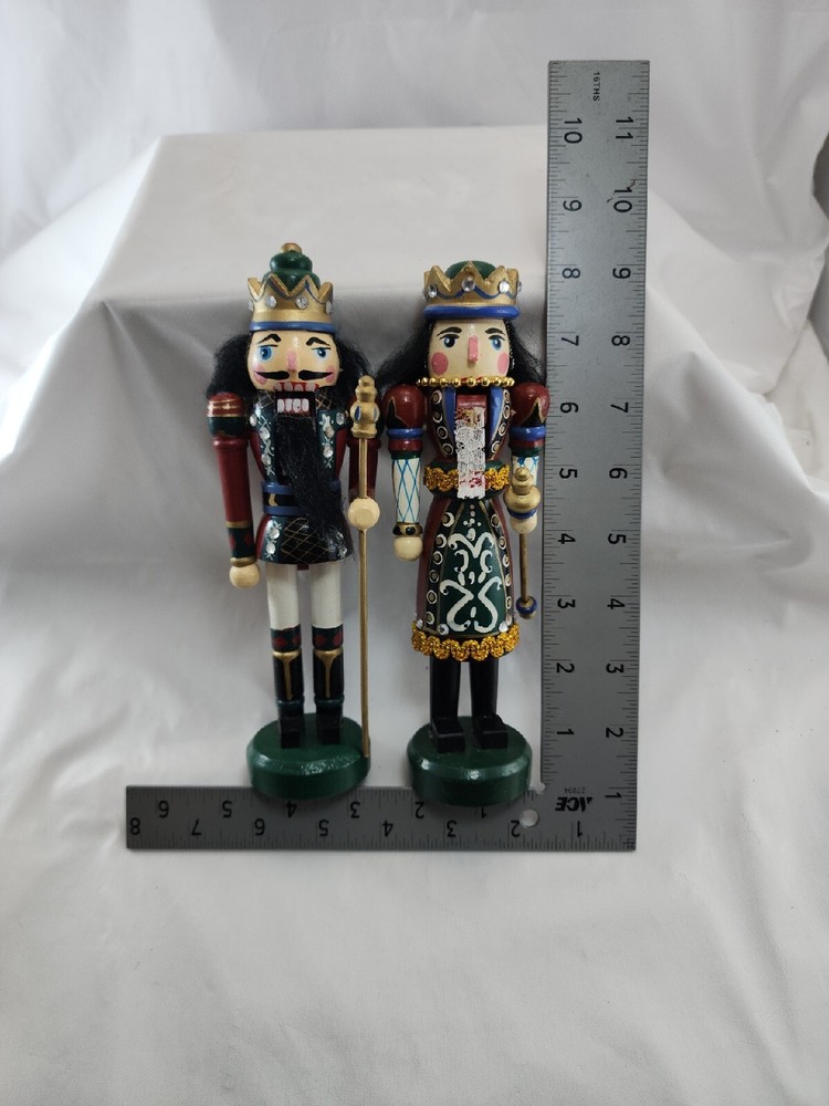 Original Vintage Terrys Village King & Queen Nutcracker Set - 8" - With Boxes