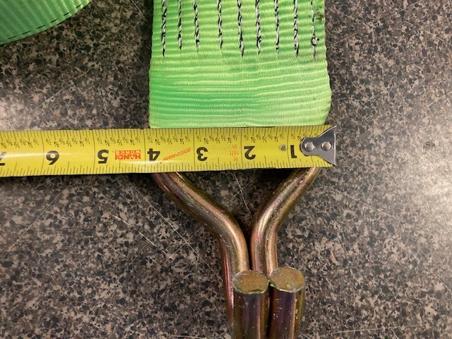 Tie Down Strap 4" x 30 FT with J Finger Hook Replacement Long End Cargo Control