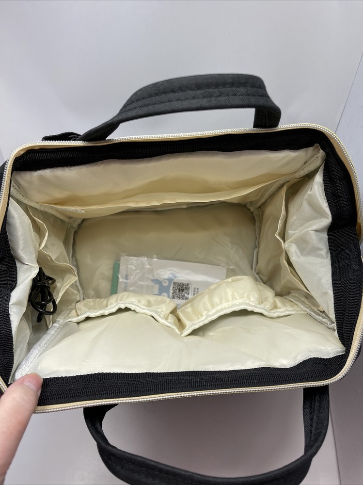 Breast Pump Backpack with cooler, USB Charging Port Black