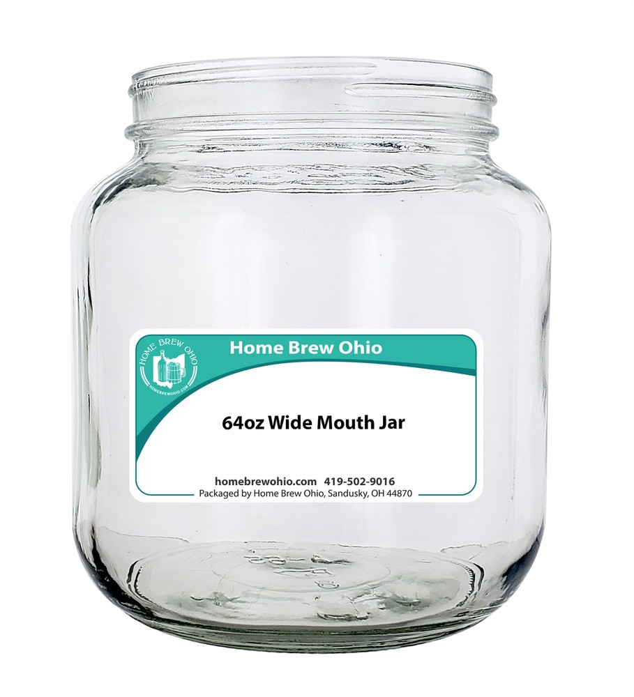 64oz Wide Mouth Jar (No Lid)