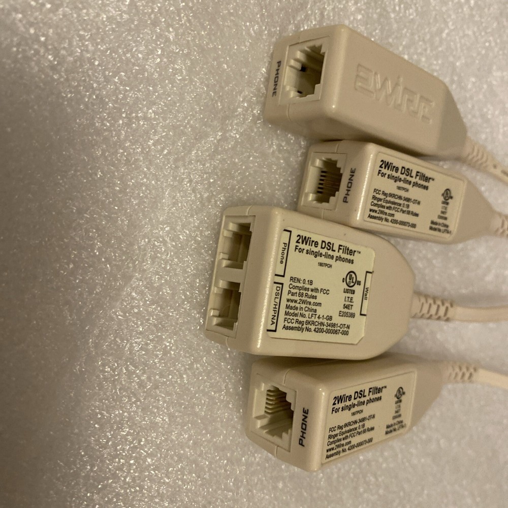 2Wire DSL Filter Set Of 4, Single And Double