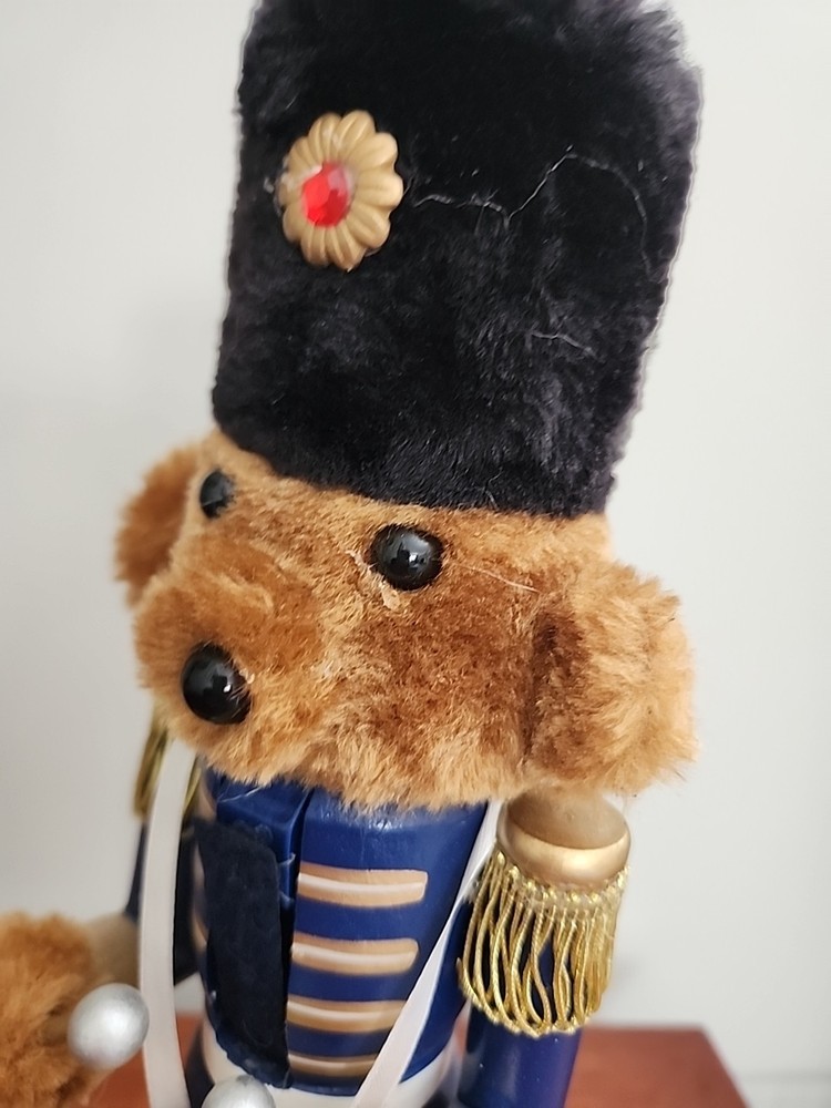 Teddy Bear Drummer Nutcracker 15" Santa's Workshop Christmas