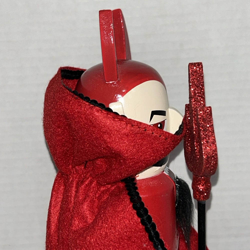 Vintage Devil Nutcracker With Red Cape Holding A Pitchfork Spooky Halloween 2012