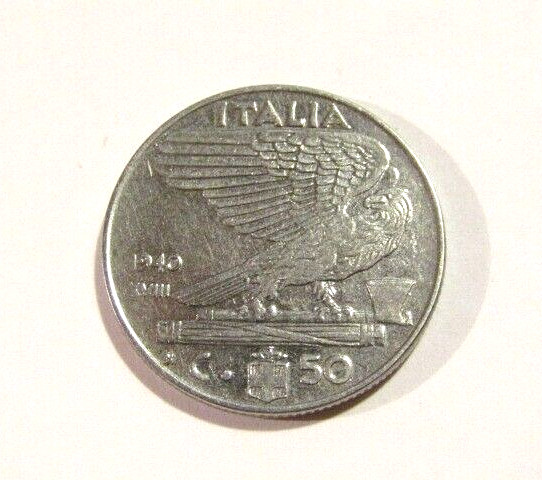 Italy 1940 50 Centesimi Coin