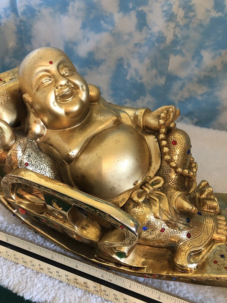 Large Brass Statue Incenser Burner Chinese- Very Heavy