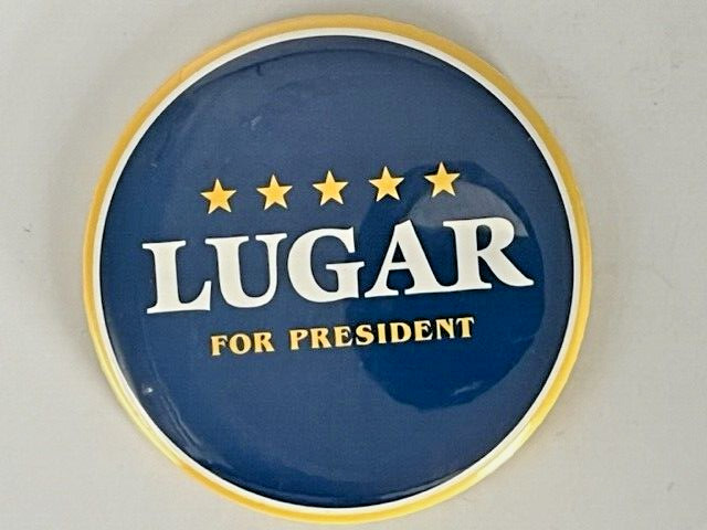 Vintage 1996 Dick Lugar for President Political Campaign Pinback Button - 3"