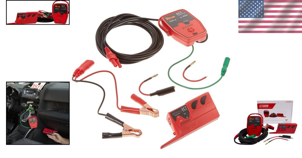 Power Probe PPECT3000B Circuit Tracer & Electronic Tester - Red, Compact Design